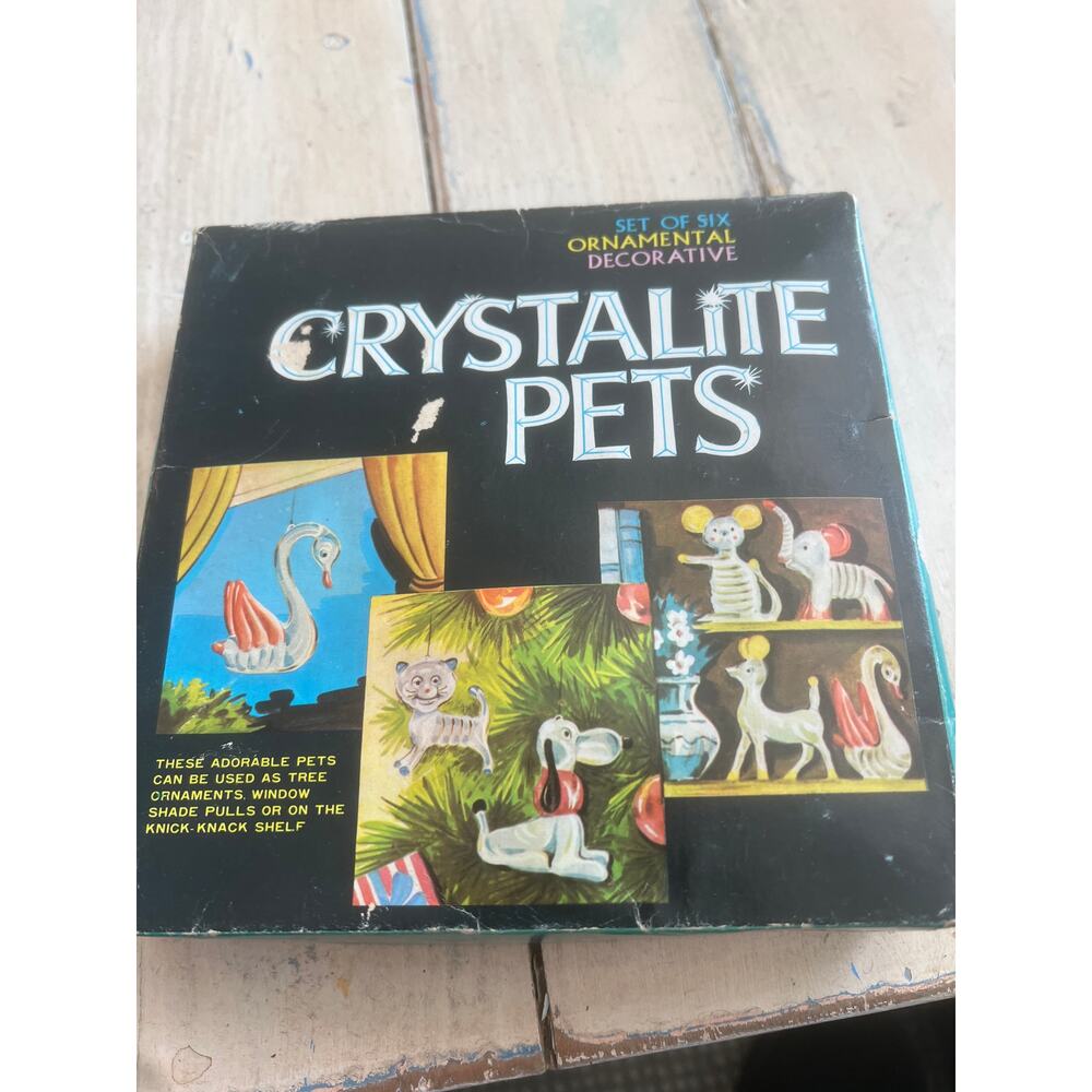 Vintage set of 6 Crystalite Pets - Picture 2 of 4